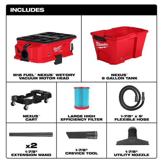 Milwaukee M18 FUEL NEXUS 6-Gallon Wet/Dry Vacuum (Bare Tool)