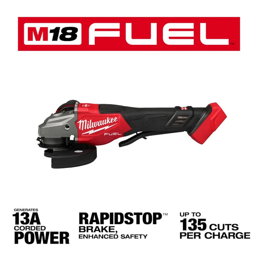 Milwaukee M18 FUEL 4-1/2 In./6 In. Braking Grinder (Bare Tool)