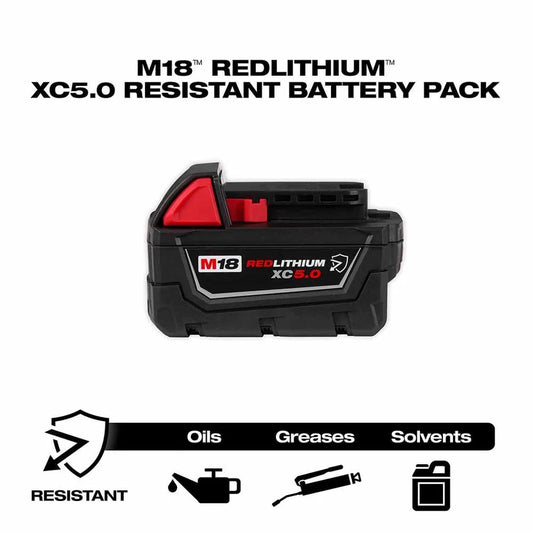 Milwaukee M18 XC 5.0Ah Chemical Resistant Battery (48-11-1850R)