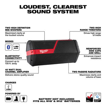 Milwaukee M18/M12 Jobsite Speaker