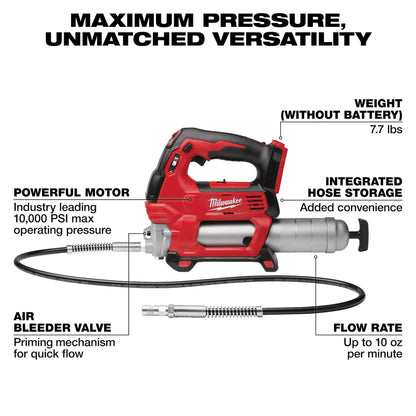 Milwaukee M18 2-Speed Cordless Grease Gun (Bare Tool)