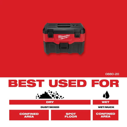 Milwaukee M18 Wet/Dry Shop Vacuum (Bare Tool)