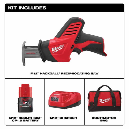 Milwaukee M12 HACKZALL Reciprocating Saw Kit