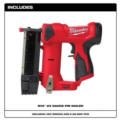 Milwaukee M12 23-Gauge Pin Nailer (Bare Tool)