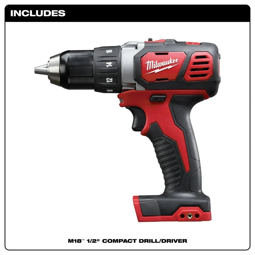 Milwaukee M18 Compact 1/2 In. Drill/Driver (Bare Tool)