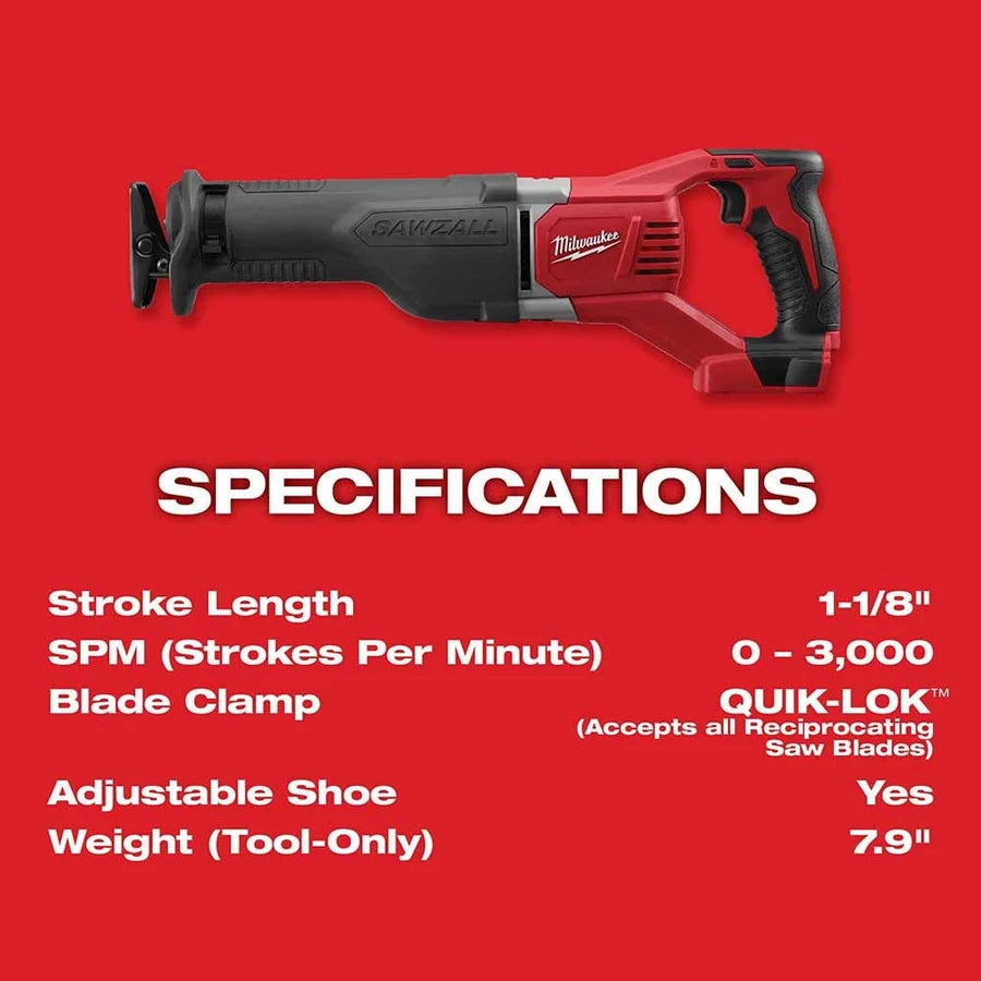 Milwaukee M18 SAWZALL Reciprocating Saw (Bare Tool)