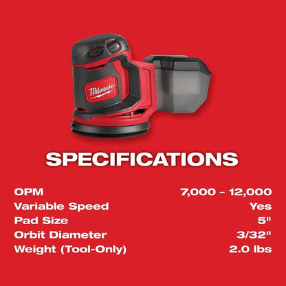 Milwaukee M18 Random Orbit Sander (Bare Tool)