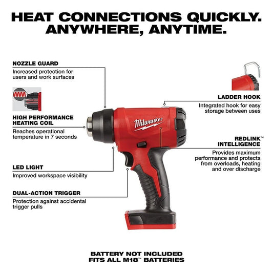 Milwaukee M18 Compact Heat Gun (Bare Tool)