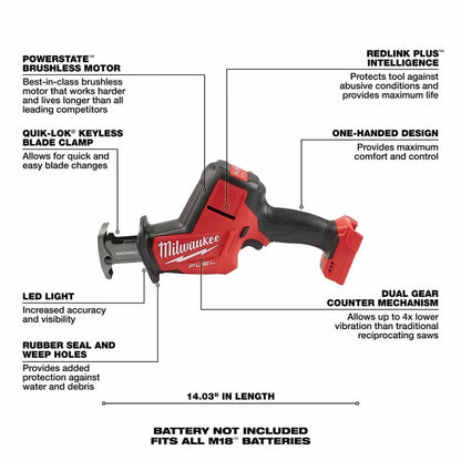 Milwaukee M18 FUEL HACKZALL Cordless Reciprocating Saw (Bare Tool)