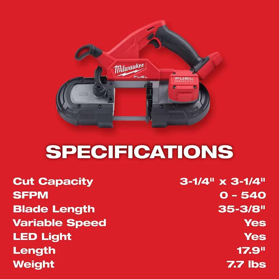 Milwaukee M18 Compact Portable Band Saw (Bare Tool)