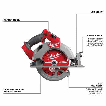 Milwaukee M18 FUEL 7-1/4 In. Circular Saw (Bare Tool)