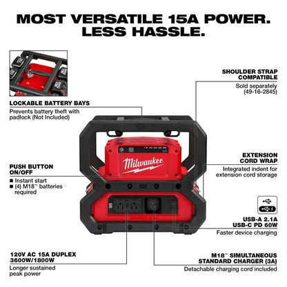 Milwaukee M18 CARRY-ON 3600W/1800W Power Supply (Bare Tool)