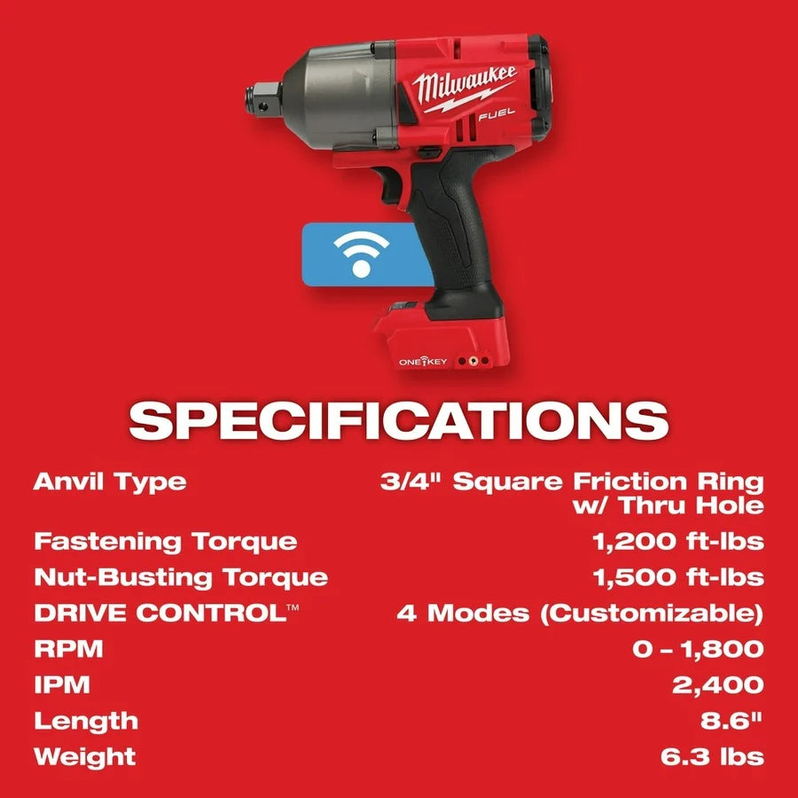 Milwaukee M18 FUEL ONE-KEY 3/4 In. Impact Wrench (Bare Tool)