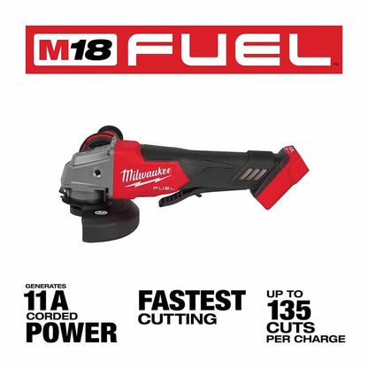 Milwaukee M18 FUEL 4-1/2 In./5 In. Braking Grinder with Paddle Switch (Bare Tool)