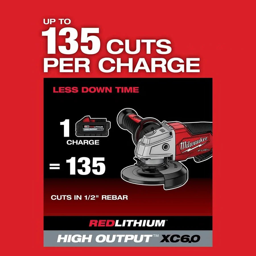 Milwaukee M18 FUEL 4-1/2 In./5 In. Braking Grinder with Paddle Switch (Bare Tool)