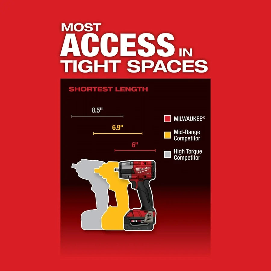 Milwaukee M18 FUEL 3/8 In. Mid-Torque Impact Wrench (Bare Tool)