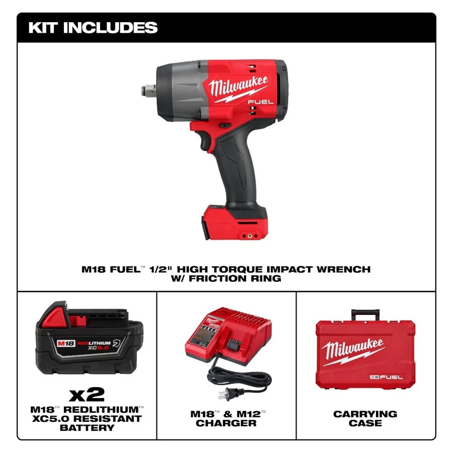 Milwaukee M18 FUEL 1/2 In. High Torque Impact Wrench Kit