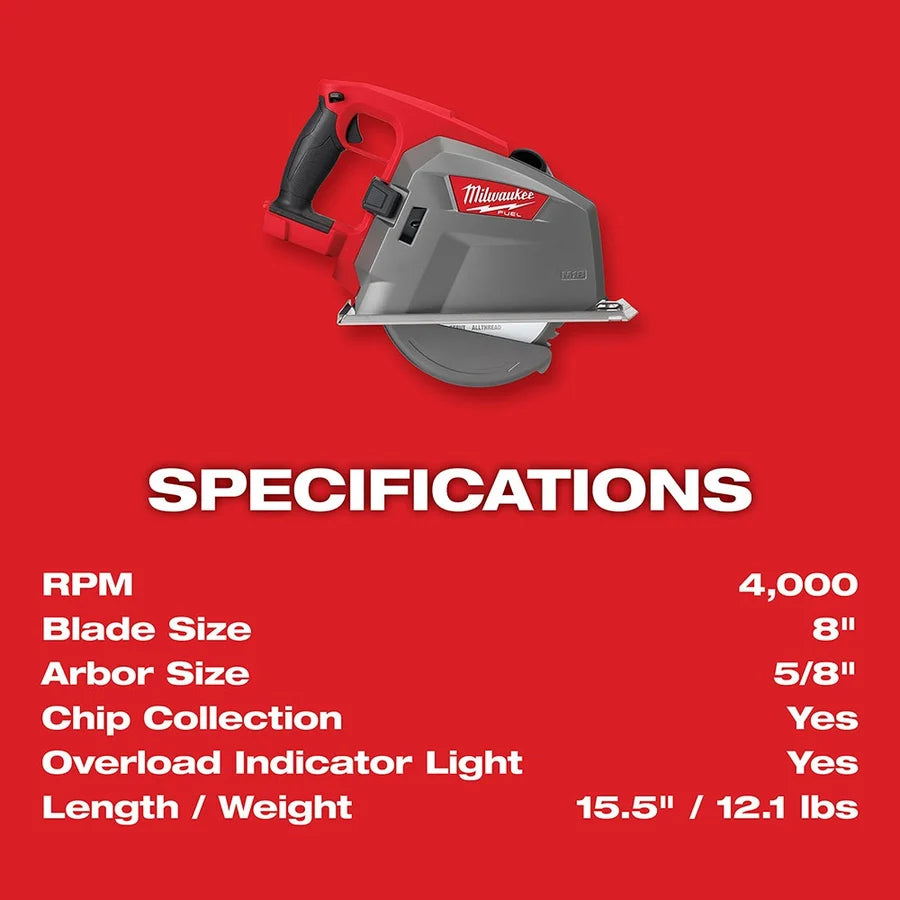 Milwaukee M18 FUEL 8 In. Metal Cutting Circular Saw (Bare Tool)