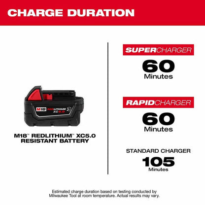 Milwaukee M18  XC 5.0Ah Chemical Resistant Battery (48-11-1850R)