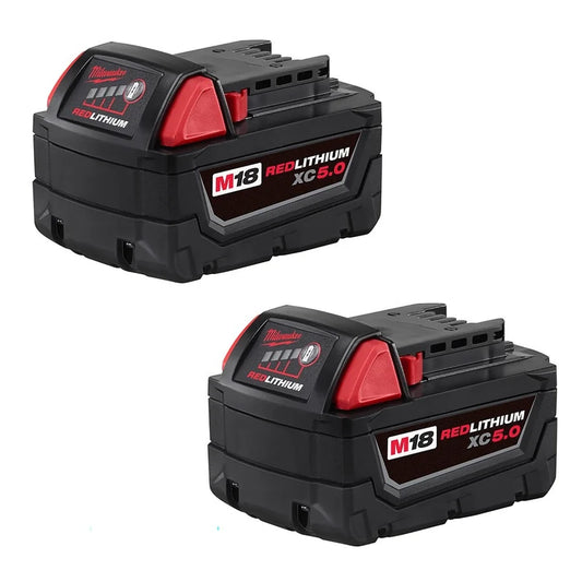Milwaukee M18 REDLITHIUM 5.0Ah Battery (48-11-1850) - 2 Pack