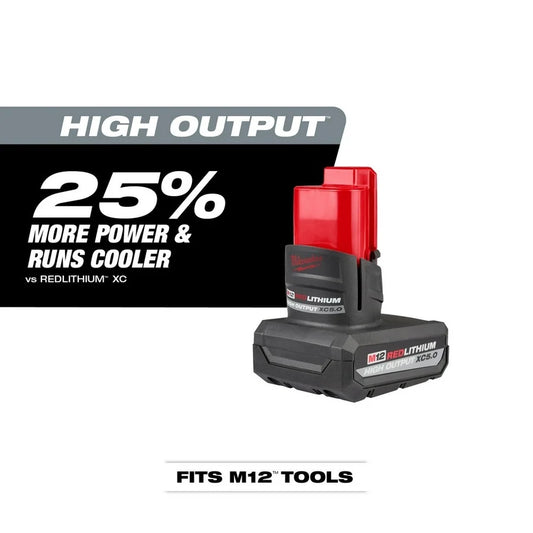 Milwaukee M12 REDLITHIUM HIGH OUTPUT XC 5.0Ah Battery (48-11-2450)