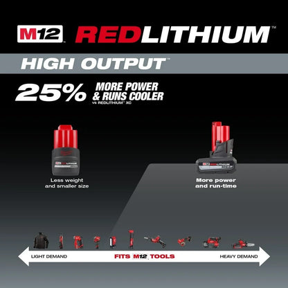 Milwaukee M12 REDLITHIUM HIGH OUTPUT XC 5.0Ah Battery (48-11-2450)