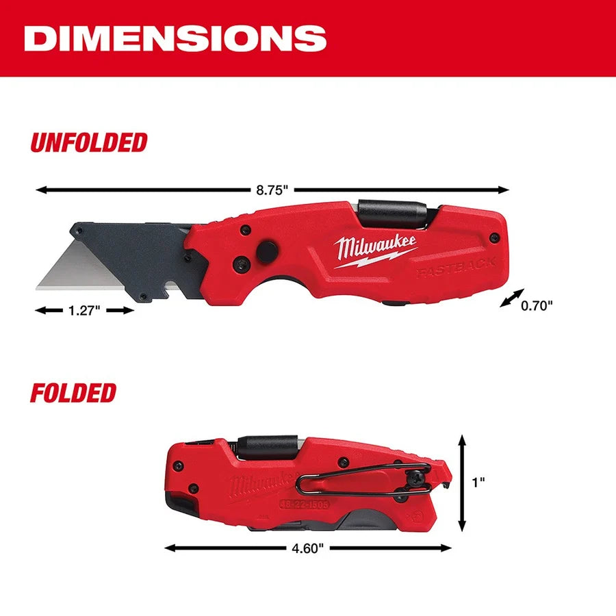 Milwaukee FASTBACK 6-in-1 Folding Utility Knife