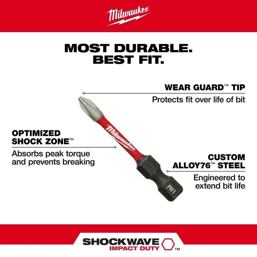 Milwaukee SHOCKWAVE Impact Driver Bit Set - 54 Piece