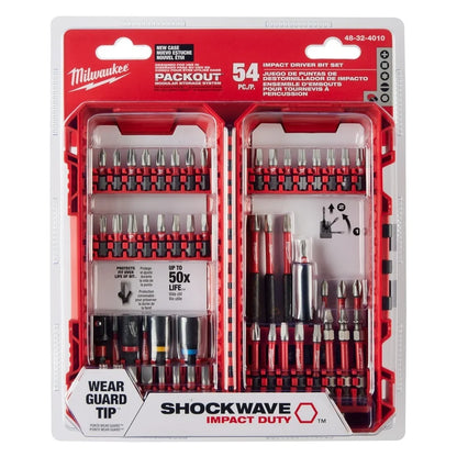 Milwaukee SHOCKWAVE Impact Driver Bit Set - 54 Piece