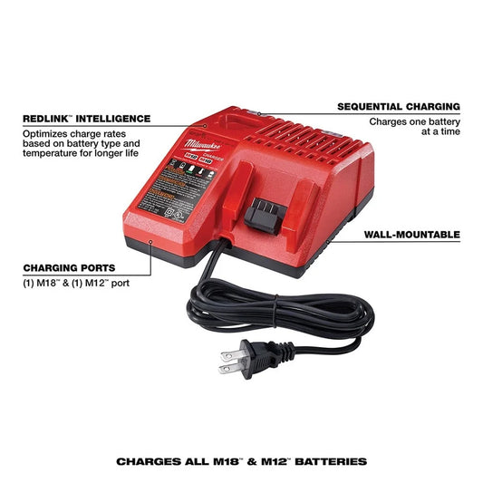 Milwaukee M18 & M12 Multi-Voltage Battery Charger