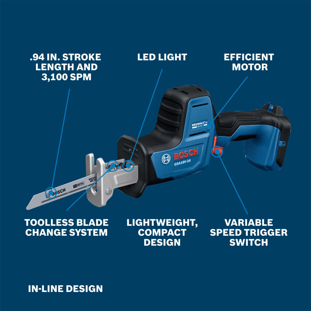 Bosch 18V Compact Reciprocating Saw (Bare Tool)