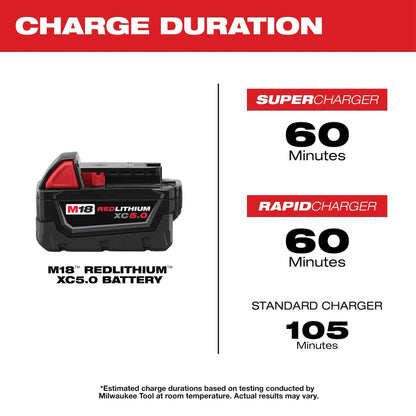 Milwaukee M18 REDLITHIUM 5.0Ah Battery (48-11-1850)