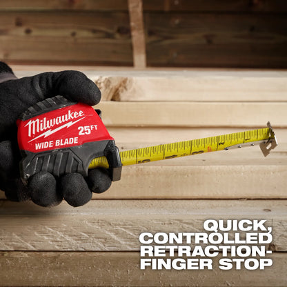 Milwaukee Wide Blade Tape Measure - 25 Ft.