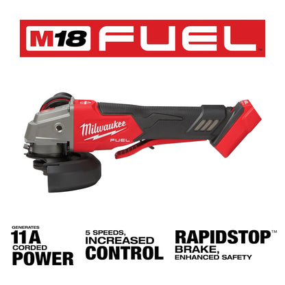 Milwaukee M18 FUEL 4-1/2 In./5 In. Grinder with Variable Speed (Bare Tool)