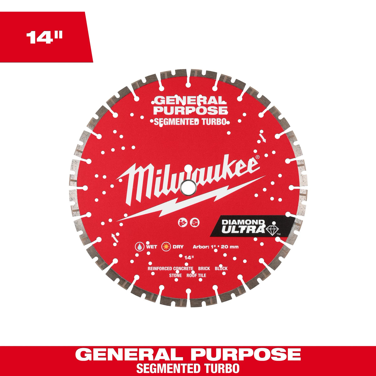 Milwaukee 14 In. Diamond Blade - Ultra Segmented