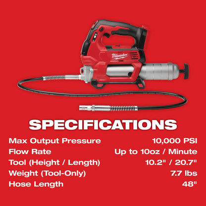 Milwaukee M18 2-Speed Cordless Grease Gun (Bare Tool)