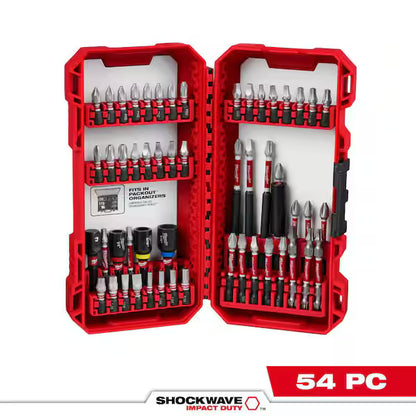 Milwaukee SHOCKWAVE Impact Driver Bit Set - 54 Piece