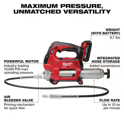 Milwaukee M18 2-Speed Cordless Grease Gun Kit