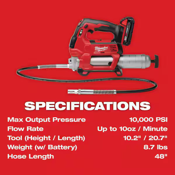 Milwaukee M18 2-Speed Cordless Grease Gun Kit