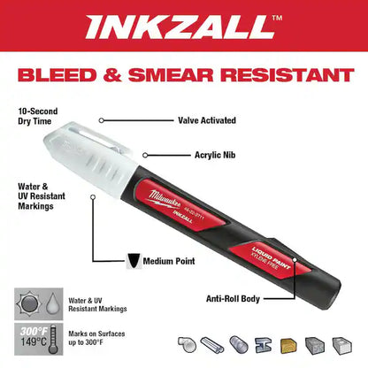 Milwaukee INKZALL Liquid Paint Marker - White