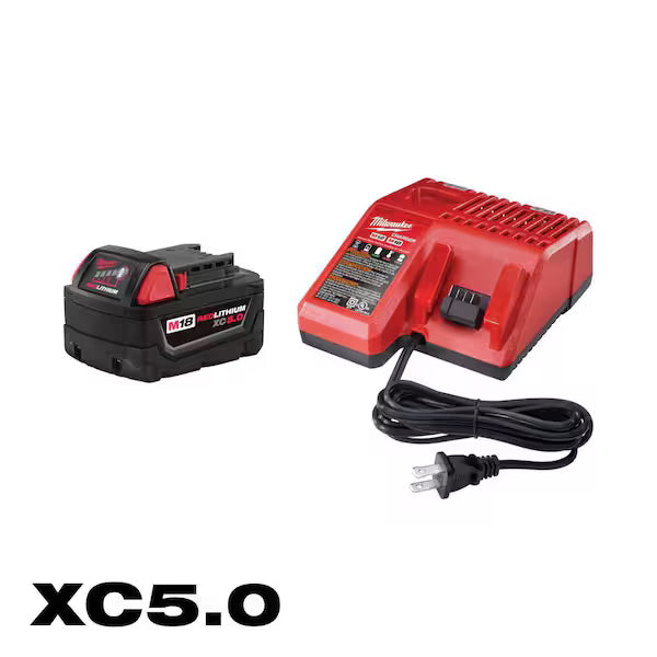 Milwaukee M18 5.0Ah Battery and Charger Kit