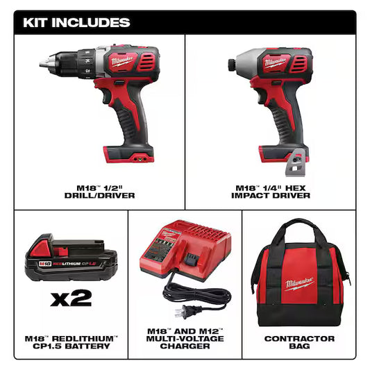Milwaukee M18 2-Tool Combo Kit - Drill & Impact Driver